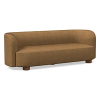 Laurent 76" Sofa, Saddle Leather, Nut, Bld