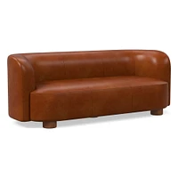 Laurent 76" Sofa, Saddle Leather, Nut, Bld