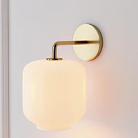 Sculptural Sconce, Pebble Medium, Milk, Brass, 6"