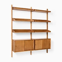 Mid-Century Modular Storage Bookshelf, Acorn