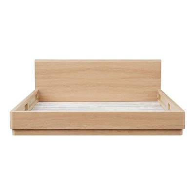 Pedestal Bed, Queen, Oak