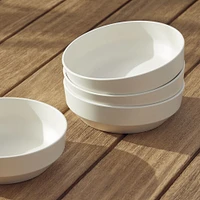 Aaron Probyn Modern Melamine Dinnerware, Pasta Bowl, Stone White, Set Of 4