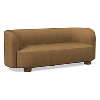 Laurent 76" Sofa, Saddle Leather, Nut, Bld