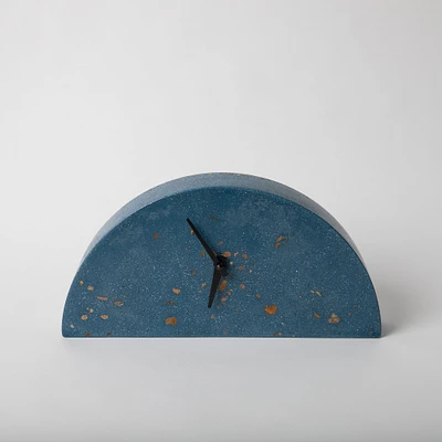 Mantle Clock, Multi Colored Terrazzo