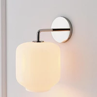 Sculptural Sconce, Pebble Medium, Milk, Brass, 6"