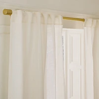 MTO Sheer European Linen Curtain, Alabaster, 24"W x 26"L