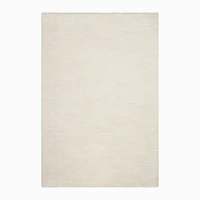 WE Handknotted Solid Rug, Alabaster, 6'x9'