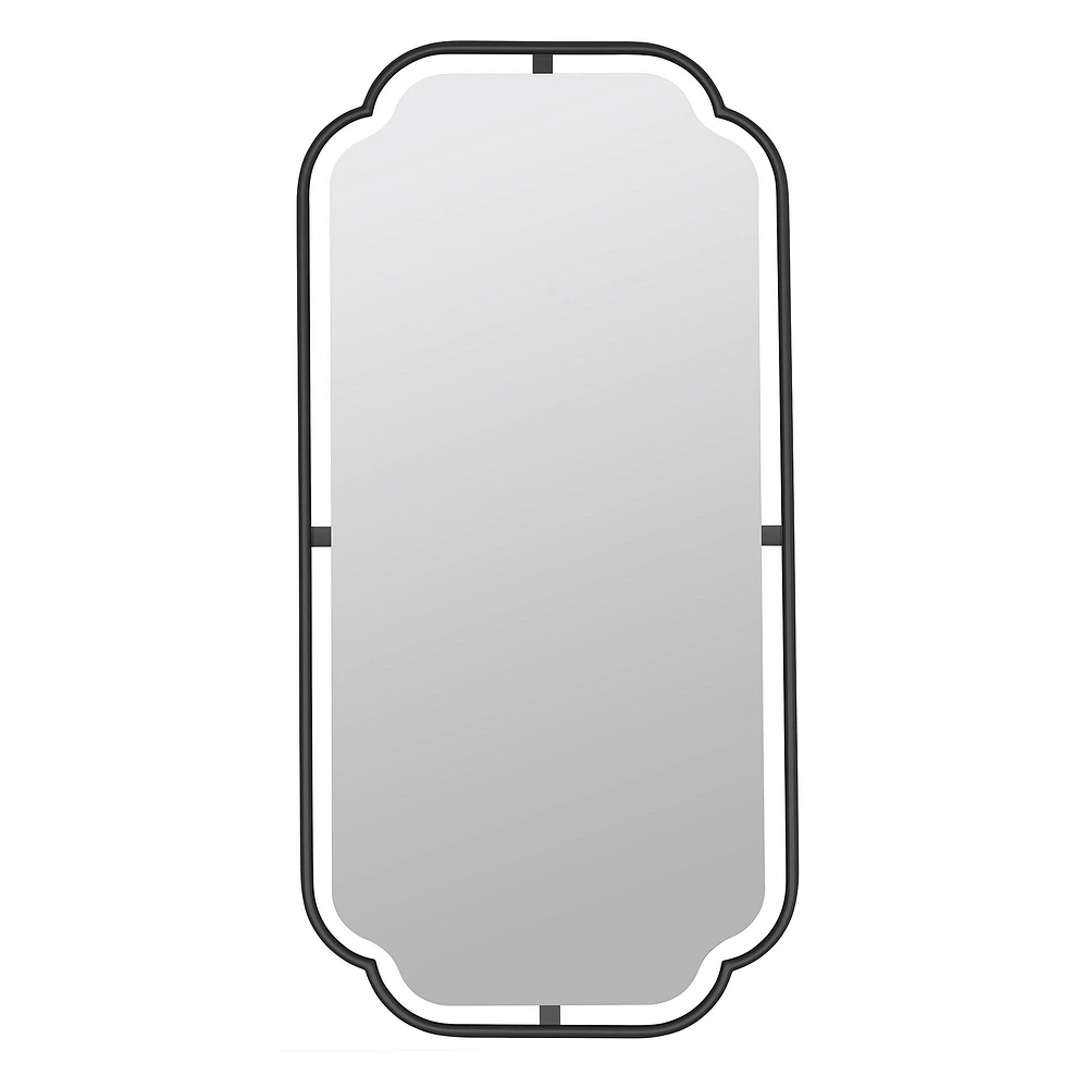 Floating Frame Full Length Metal Mirror, Gold