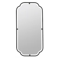 Floating Frame Full Length Metal Mirror, Gold