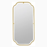 Floating Frame Full Length Metal Mirror, Gold