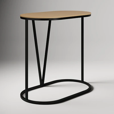 Rivera C-Table, Walnut, Dark Bronze