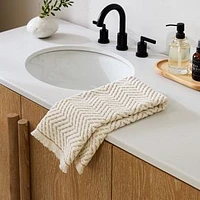 Herringbone Hand Towel, Camel