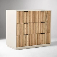 Quinn Narrow Dresser  White/Rubberwood