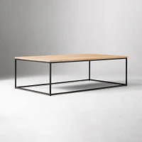 Streamline 44" Coffee Table, Cerused White, Dark Bronze