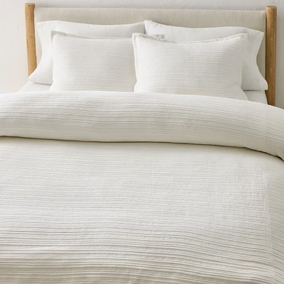 Chandler Ribbed Duvet, Full/Queen, White