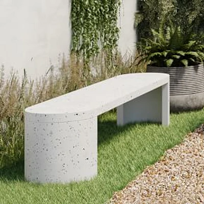 Terrazzo Concrete Outdoor Bench,Cement, Terrazzo,