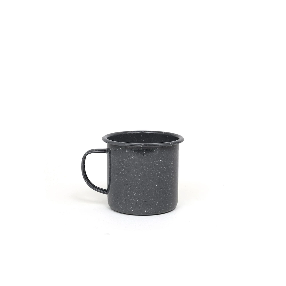 Stinson Speckle Enamel Mug, Black, Set Of 4