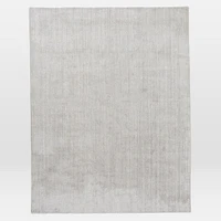 Chip and Dent:Hand Loomed Shine Rug, 3x5, Silver