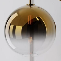 Sculptural Glass Shade, Geo Mini, Clear 6"
