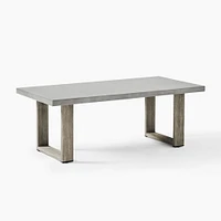 Portside Outdoor Concrete 50.5 Rectangle Coffee Table, Driftwood