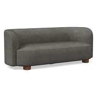 Laurent 76" Sofa, Saddle Leather, Nut, Bld