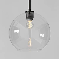 Sculptural Glass Shade, Geo Mini, Clear 6"