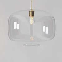 Sculptural Glass Shade, Geo Mini, Clear 6"