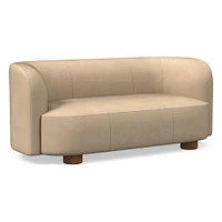 Laurent 76" Sofa, Saddle Leather, Nut, Bld