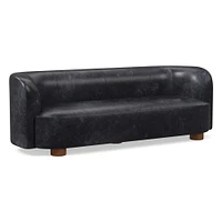 Laurent 76" Sofa, Saddle Leather, Nut, Bld