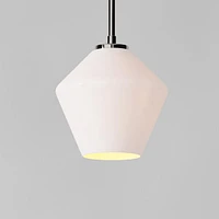 Sculptural Glass Shade, Geo Mini, Clear 6"