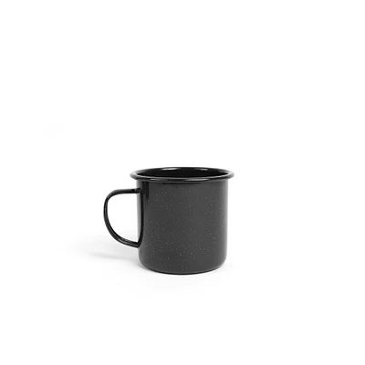 Stinson Speckle Enamel Mug, Black, Set Of 4