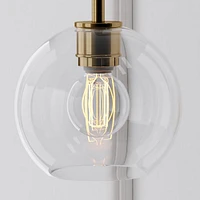 Sculptural Glass Shade, Geo Mini, Clear 6"