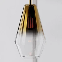Sculptural Glass Shade, Geo Mini, Clear 6"