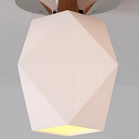 Sculptural Glass Shade, Geo Mini, Clear 6"