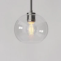 Sculptural Glass Shade, Geo Mini, Clear 6"