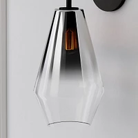 Sculptural Glass Shade, Geo Mini, Clear 6"