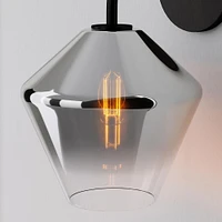 Sculptural Glass Shade, Geo Mini, Clear 6"
