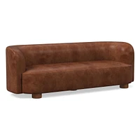 Laurent 76" Sofa, Saddle Leather, Nut, Bld