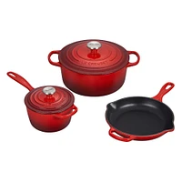 Le Creuset Signature Cookware Set, 5-Piece, White