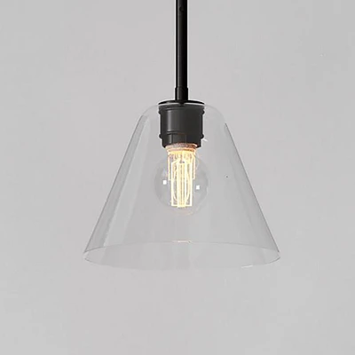 Sculptural Glass Shade, Geo Mini, Clear 6"