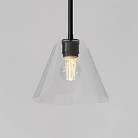 Sculptural Glass Shade, Geo Mini, Clear 6"
