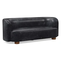 Laurent 76" Sofa, Saddle Leather, Nut, Bld