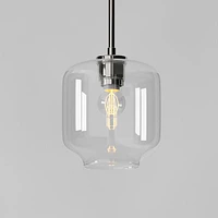 Sculptural Glass Shade, Geo Mini, Clear 6"