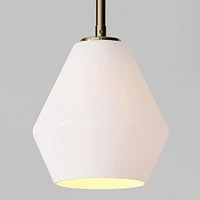 Sculptural Glass Shade, Geo Mini, Clear 6"