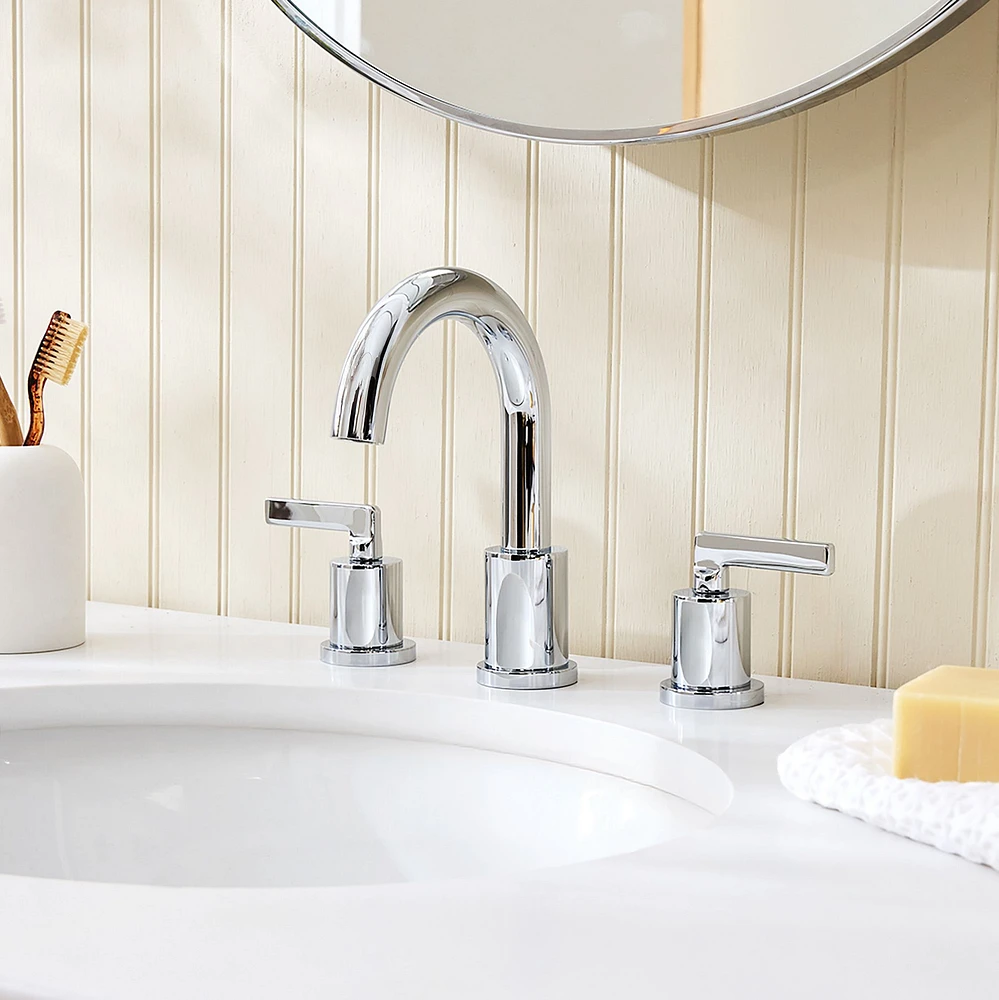Jackson Widespread Gooseneck Bathroom Faucet Set, Antique Brass