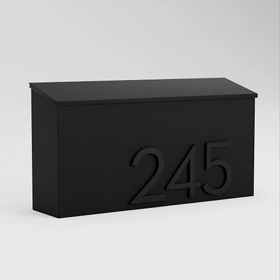 Og Mailbox with Magnetic White Base, Black Numbers