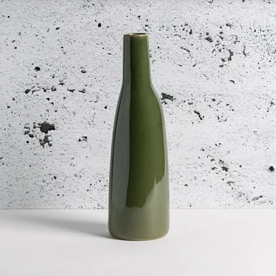 Gharyan Stoneware Vase, Matte White