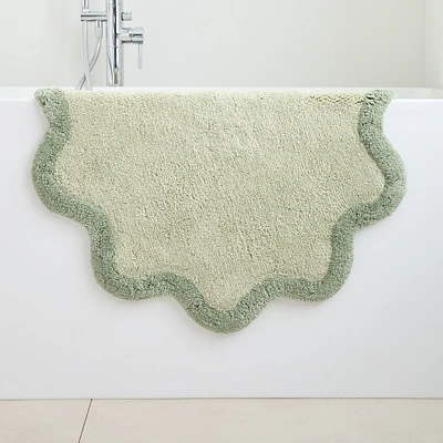 Ripple Circle Bath Mat, 30x30, Celadon