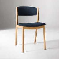 Marcus Samuelsson Dining Chair, Yarn Dyed Linen Weave Alabaster, Blonde
