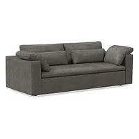 Harmony Modular 82" Bench Cushion Sofa, Standard Depth, Saddle Leather, Nut